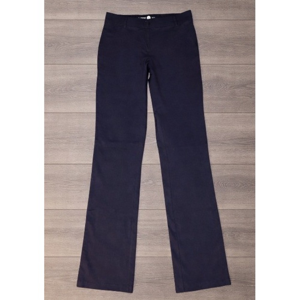 Betabrand Dress Pants Straight Leg Women's XS Petite Navy Blue Stretch Casual